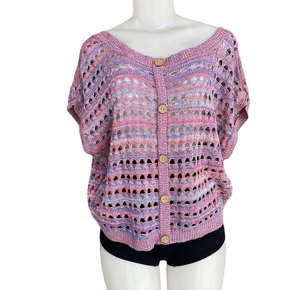 Crochet Multi Color Top Size M - Picture 1 of 8